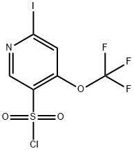2-Iodo-4-(trifluoromethoxy)pyridine-5-sulfonyl chloride 结构式