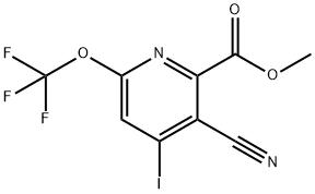 Methyl 3-cyano-4-iodo-6-(trifluoromethoxy)pyridine-2-carboxylate,1803922-03-3,结构式