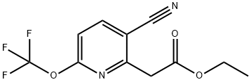 Ethyl 3-cyano-6-(trifluoromethoxy)pyridine-2-acetate,1803922-33-9,结构式