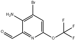 3-Amino-4-bromo-6-(trifluoromethoxy)pyridine-2-carboxaldehyde,1803926-62-6,结构式