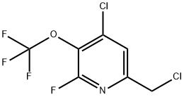 4-Chloro-6-(chloromethyl)-2-fluoro-3-(trifluoromethoxy)pyridine 结构式