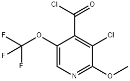 3-Chloro-2-methoxy-5-(trifluoromethoxy)pyridine-4-carbonyl chloride Struktur