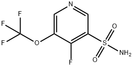 4-Fluoro-3-(trifluoromethoxy)pyridine-5-sulfonamide 结构式
