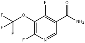 2,4-Difluoro-3-(trifluoromethoxy)pyridine-5-carboxamide,1803936-81-3,结构式