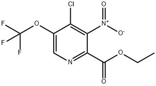 Ethyl 4-chloro-3-nitro-5-(trifluoromethoxy)pyridine-2-carboxylate 结构式