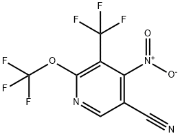 5-Cyano-4-nitro-2-(trifluoromethoxy)-3-(trifluoromethyl)pyridine,1803943-38-5,结构式