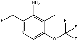 3-Amino-2-(fluoromethyl)-4-methyl-5-(trifluoromethoxy)pyridine 结构式