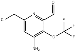 4-Amino-6-(chloromethyl)-3-(trifluoromethoxy)pyridine-2-carboxaldehyde Structure
