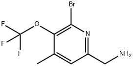 6-(Aminomethyl)-2-bromo-4-methyl-3-(trifluoromethoxy)pyridine 结构式