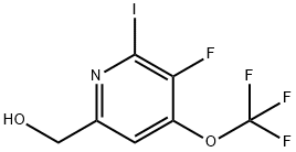 3-Fluoro-2-iodo-4-(trifluoromethoxy)pyridine-6-methanol 结构式