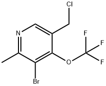 3-Bromo-5-(chloromethyl)-2-methyl-4-(trifluoromethoxy)pyridine,1803950-88-0,结构式