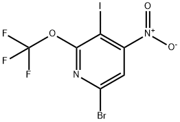 6-Bromo-3-iodo-4-nitro-2-(trifluoromethoxy)pyridine,1803968-98-0,结构式
