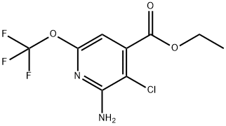 Ethyl 2-amino-3-chloro-6-(trifluoromethoxy)pyridine-4-carboxylate 结构式