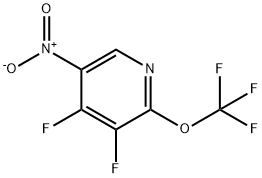 3,4-Difluoro-5-nitro-2-(trifluoromethoxy)pyridine,1803971-74-5,结构式