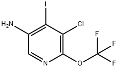 5-Amino-3-chloro-4-iodo-2-(trifluoromethoxy)pyridine 结构式