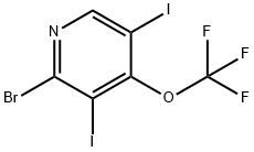 2-Bromo-3,5-diiodo-4-(trifluoromethoxy)pyridine 结构式