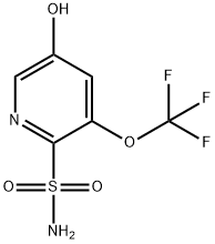 5-Hydroxy-3-(trifluoromethoxy)pyridine-2-sulfonamide,1803973-93-4,结构式