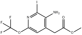 Methyl 3-amino-2-iodo-6-(trifluoromethoxy)pyridine-4-acetate 结构式