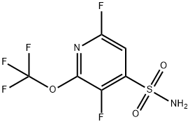 3,6-Difluoro-2-(trifluoromethoxy)pyridine-4-sulfonamide Structure