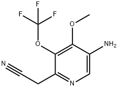 5-Amino-4-methoxy-3-(trifluoromethoxy)pyridine-2-acetonitrile Structure