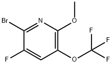 2-Bromo-3-fluoro-6-methoxy-5-(trifluoromethoxy)pyridine,1803987-27-0,结构式