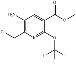 Methyl 3-amino-2-(chloromethyl)-6-(trifluoromethoxy)pyridine-5-carboxylate,1803988-15-9,结构式