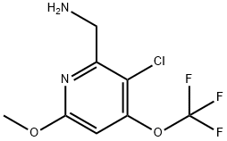 2-(Aminomethyl)-3-chloro-6-methoxy-4-(trifluoromethoxy)pyridine Structure