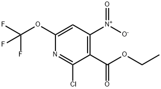 Ethyl 2-chloro-4-nitro-6-(trifluoromethoxy)pyridine-3-carboxylate,1803995-59-6,结构式