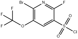 2-Bromo-6-fluoro-3-(trifluoromethoxy)pyridine-5-sulfonyl chloride,1803996-13-5,结构式