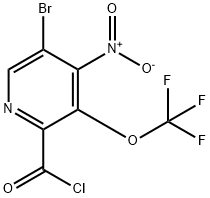 5-Bromo-4-nitro-3-(trifluoromethoxy)pyridine-2-carbonyl chloride 结构式