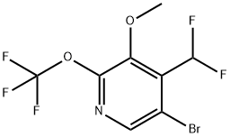 5-Bromo-4-(difluoromethyl)-3-methoxy-2-(trifluoromethoxy)pyridine 结构式
