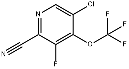 5-Chloro-2-cyano-3-fluoro-4-(trifluoromethoxy)pyridine 结构式