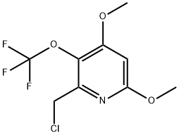 2-(Chloromethyl)-4,6-dimethoxy-3-(trifluoromethoxy)pyridine 结构式