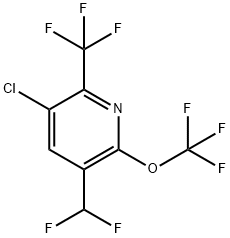3-Chloro-5-(difluoromethyl)-6-(trifluoromethoxy)-2-(trifluoromethyl)pyridine Structure