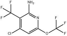 2-Amino-4-chloro-6-(trifluoromethoxy)-3-(trifluoromethyl)pyridine 结构式