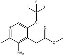 Methyl 3-amino-2-methyl-5-(trifluoromethoxy)pyridine-4-acetate 结构式