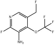 3-Amino-2-fluoro-5-(fluoromethyl)-4-(trifluoromethoxy)pyridine 结构式