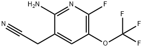 2-Amino-6-fluoro-5-(trifluoromethoxy)pyridine-3-acetonitrile Struktur