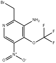 3-Amino-2-(bromomethyl)-5-nitro-4-(trifluoromethoxy)pyridine,1804019-30-4,结构式