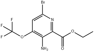 Ethyl 3-amino-6-bromo-4-(trifluoromethoxy)pyridine-2-carboxylate Structure