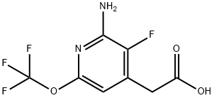 2-Amino-3-fluoro-6-(trifluoromethoxy)pyridine-4-acetic acid 结构式