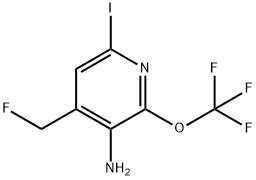 3-Amino-4-(fluoromethyl)-6-iodo-2-(trifluoromethoxy)pyridine Struktur