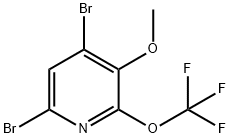 4,6-Dibromo-3-methoxy-2-(trifluoromethoxy)pyridine 结构式