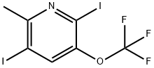 3,6-Diiodo-2-methyl-5-(trifluoromethoxy)pyridine Structure