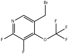 5-(Bromomethyl)-2,3-difluoro-4-(trifluoromethoxy)pyridine,1804029-65-9,结构式