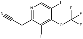 3,5-Difluoro-4-(trifluoromethoxy)pyridine-2-acetonitrile 结构式