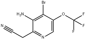 3-Amino-4-bromo-5-(trifluoromethoxy)pyridine-2-acetonitrile 结构式