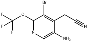 5-Amino-3-bromo-2-(trifluoromethoxy)pyridine-4-acetonitrile 结构式