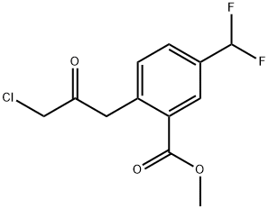Methyl 2-(3-chloro-2-oxopropyl)-5-(difluoromethyl)benzoate 结构式