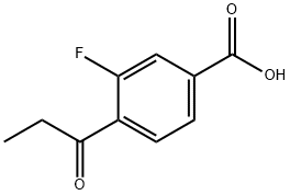 3-氟-4-丙酰基苯甲酸, 1804053-01-7, 结构式